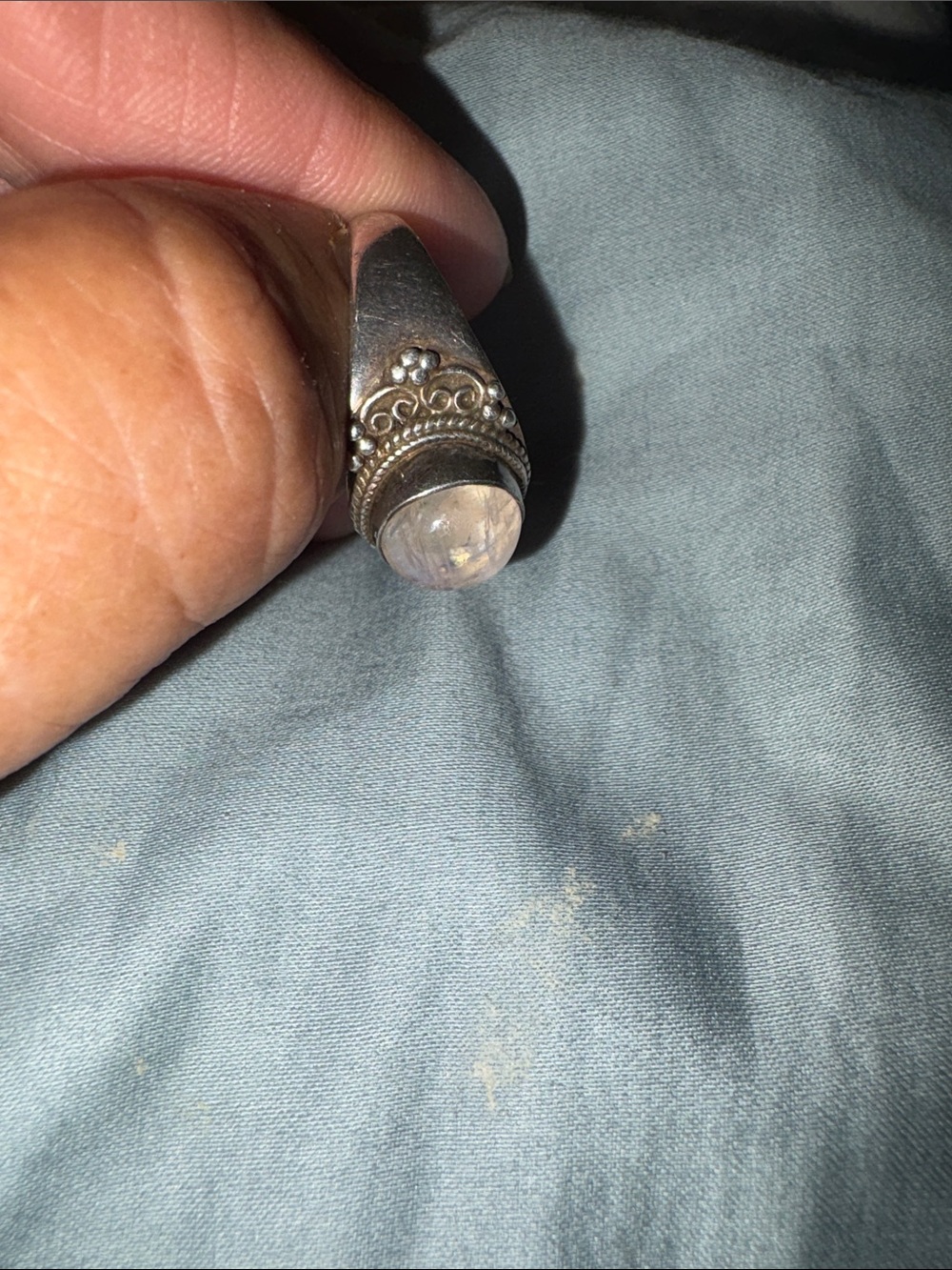 Sterling moonstone Ring - Picture 4 of 5